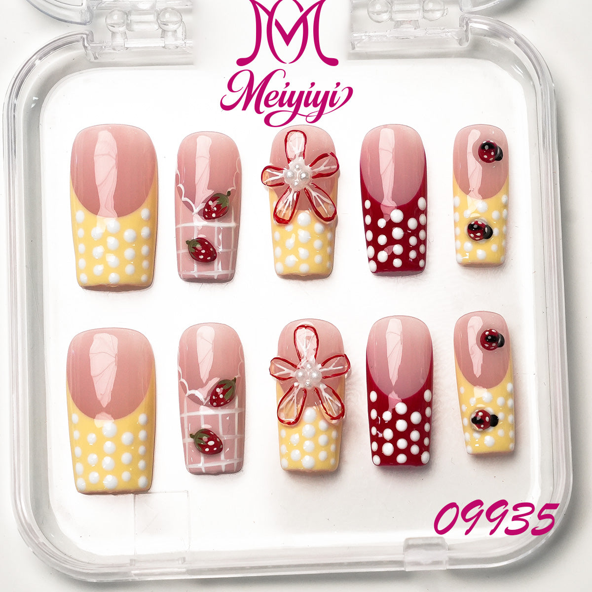 09935-MYY's designer original high-end design customized luxury hand-painted wearable nail art