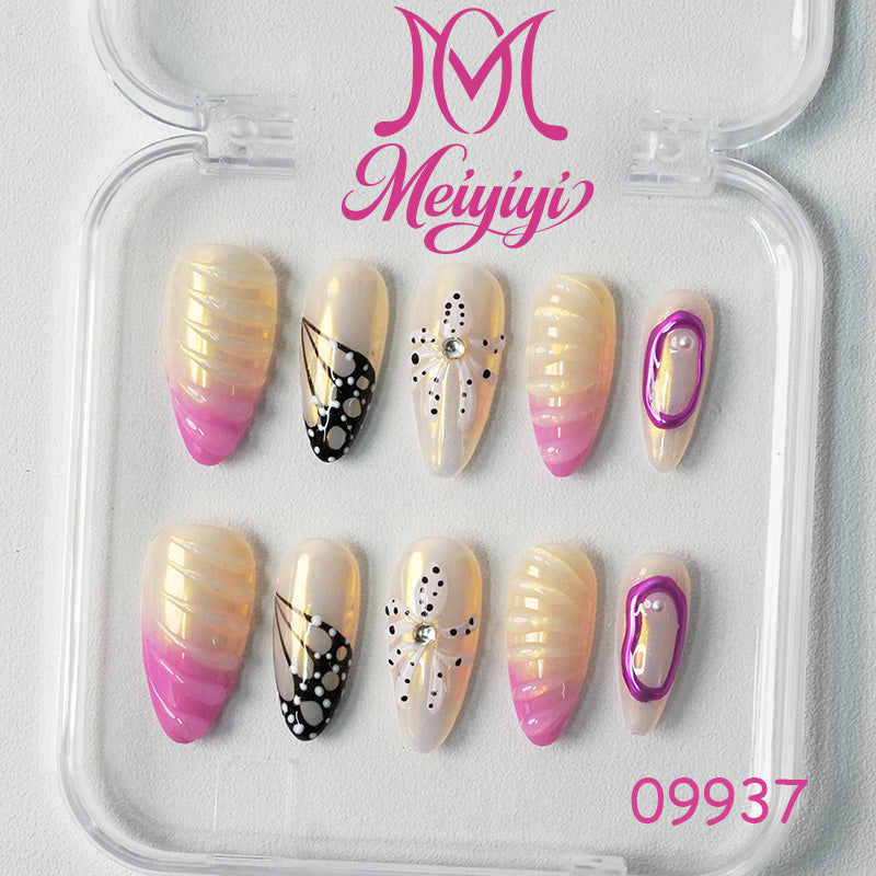 09937-MYY's designer original high-end design customized luxury hand-painted wearable nail art