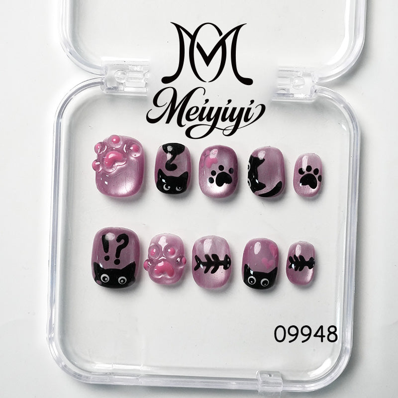 09948-MYY's designer original high-end design customized luxury hand-painted wearable nail art