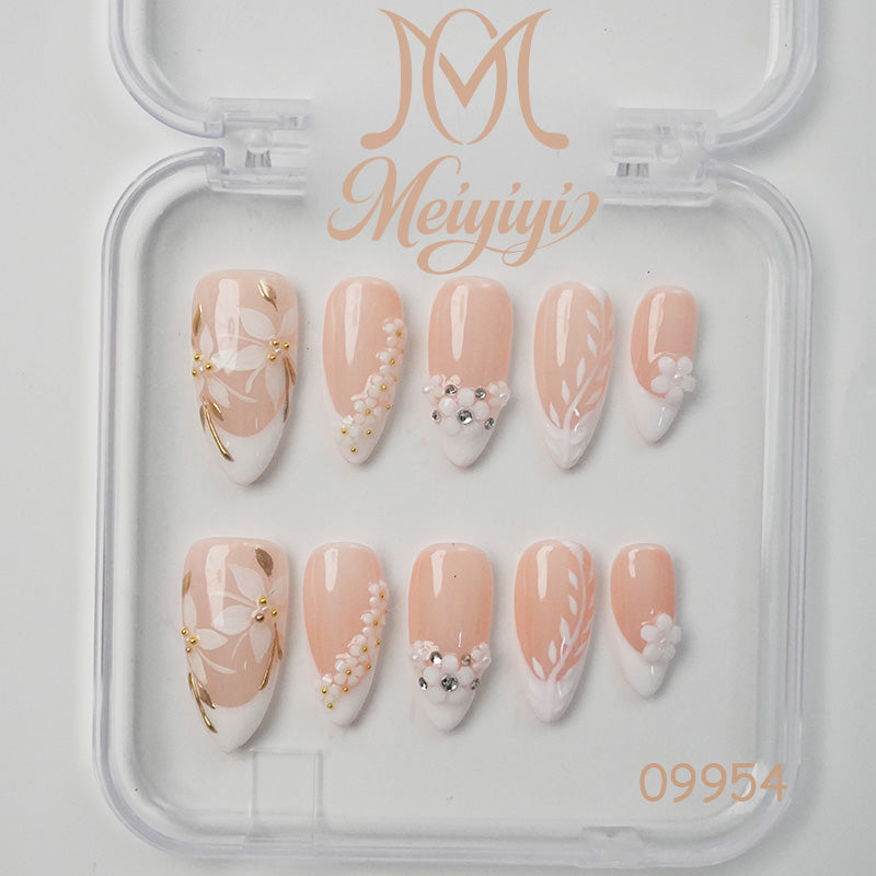 09954-MYY's designer original high-end design customized luxury hand-painted wearable nail art