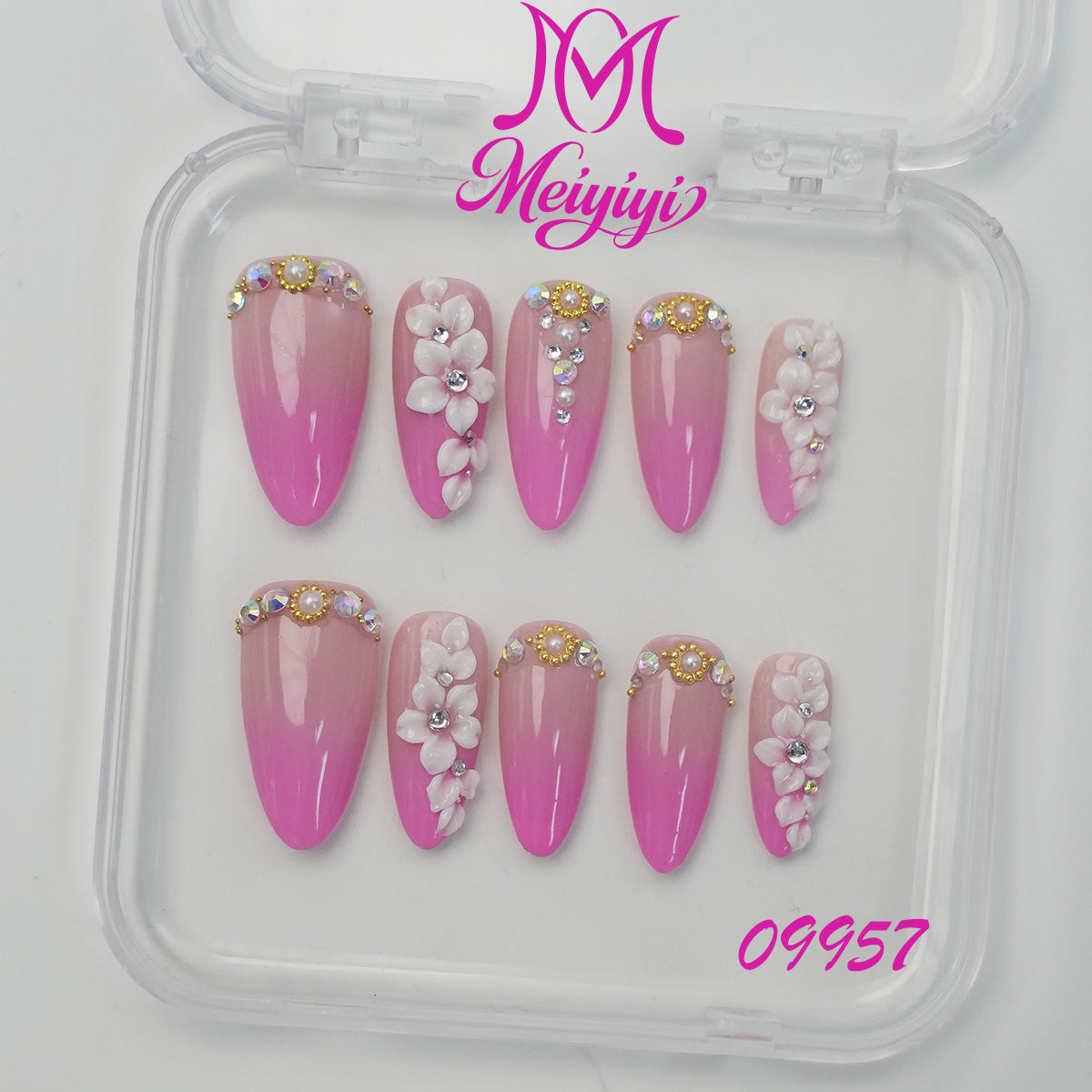 09957-MYY's designer original high-end design customized luxury hand-painted wearable nail art