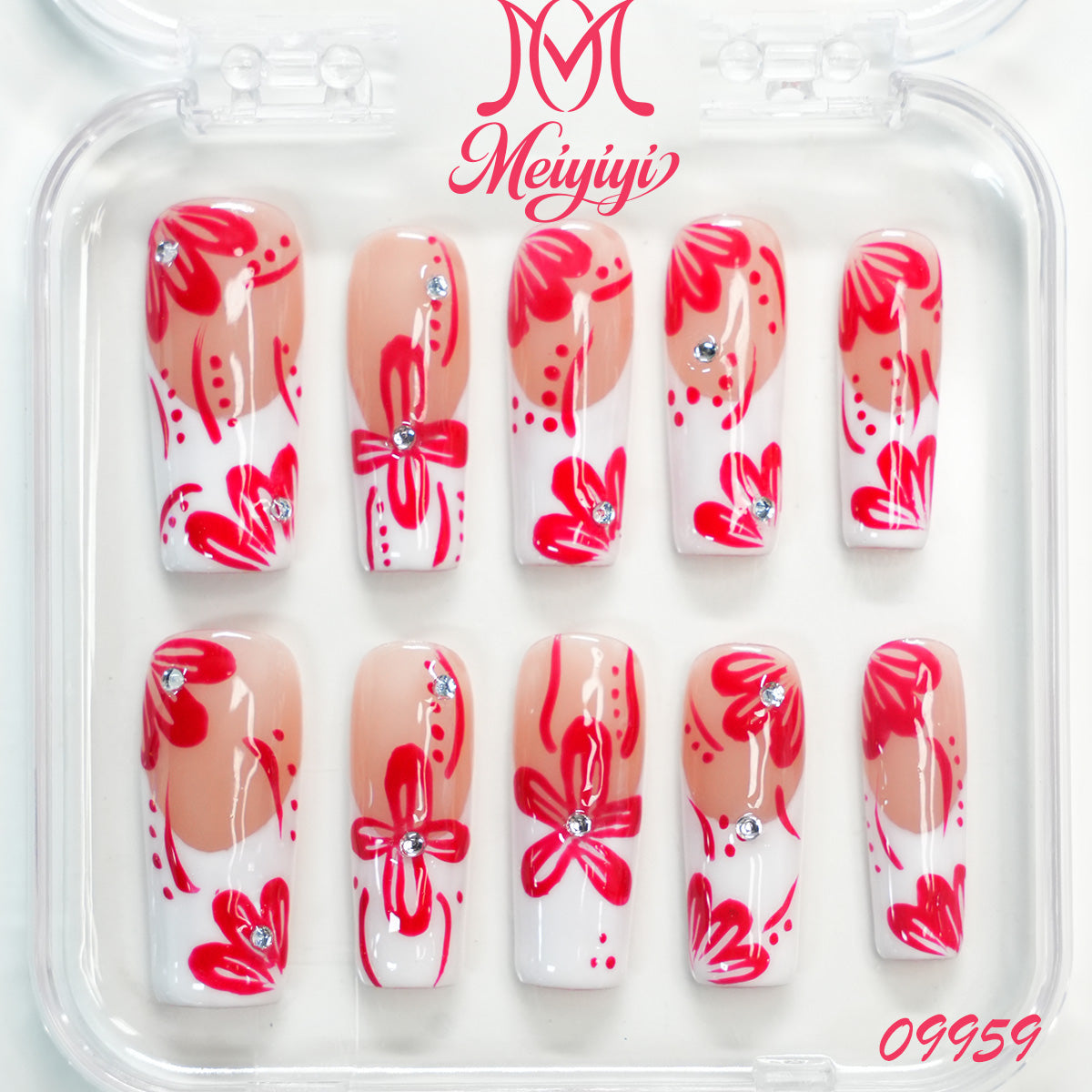 09959-MYY's designer original high-end design customized luxury hand-painted wearable nail art