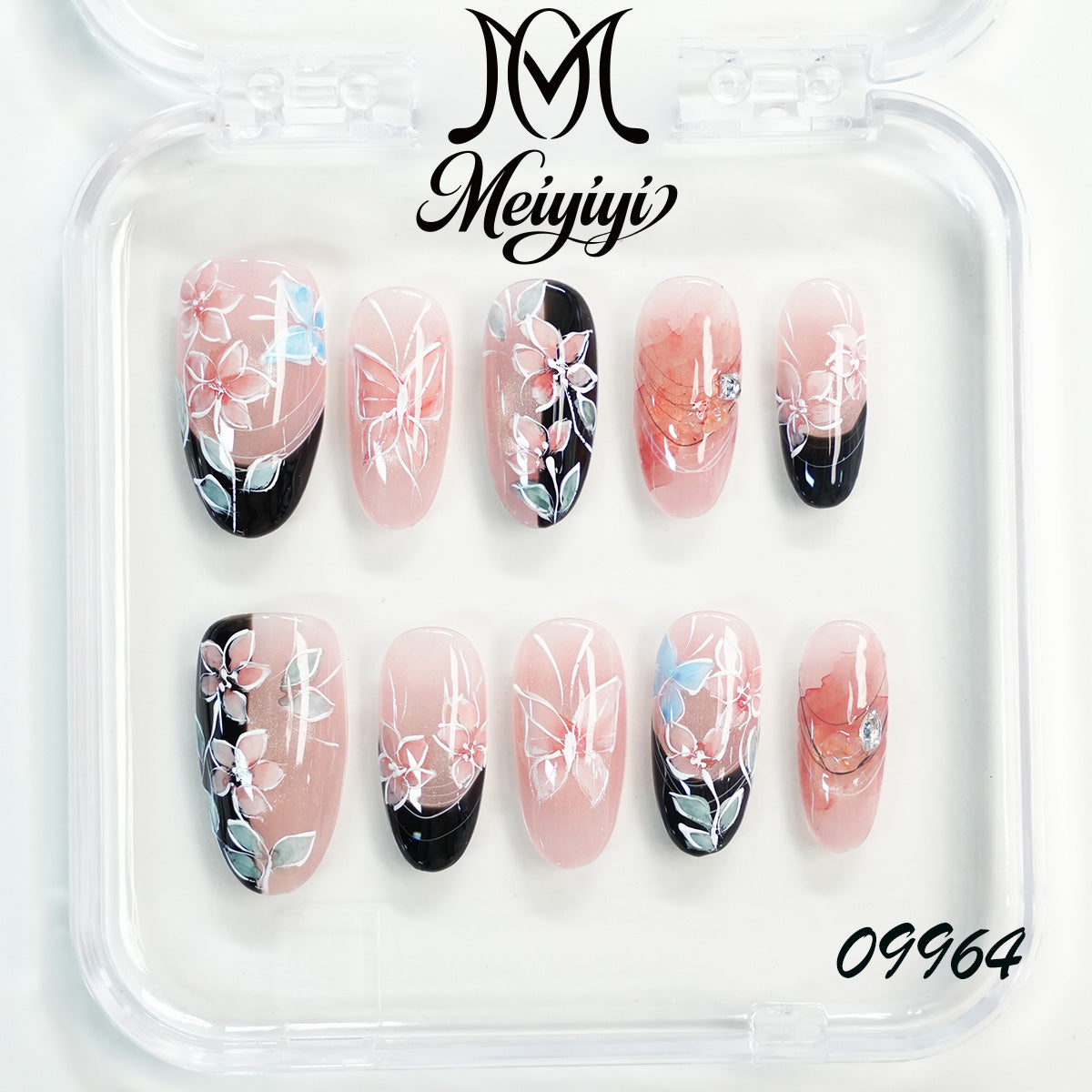 09964-MYY's designer original high-end design customized luxury hand-painted wearable nail art