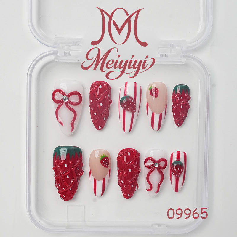 09965-MYY's designer original high-end design customized luxury hand-painted wearable nail art