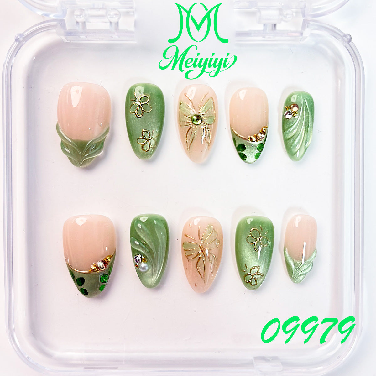 09979-MYY's designer original high-end design customized luxury hand-painted wearable nail art