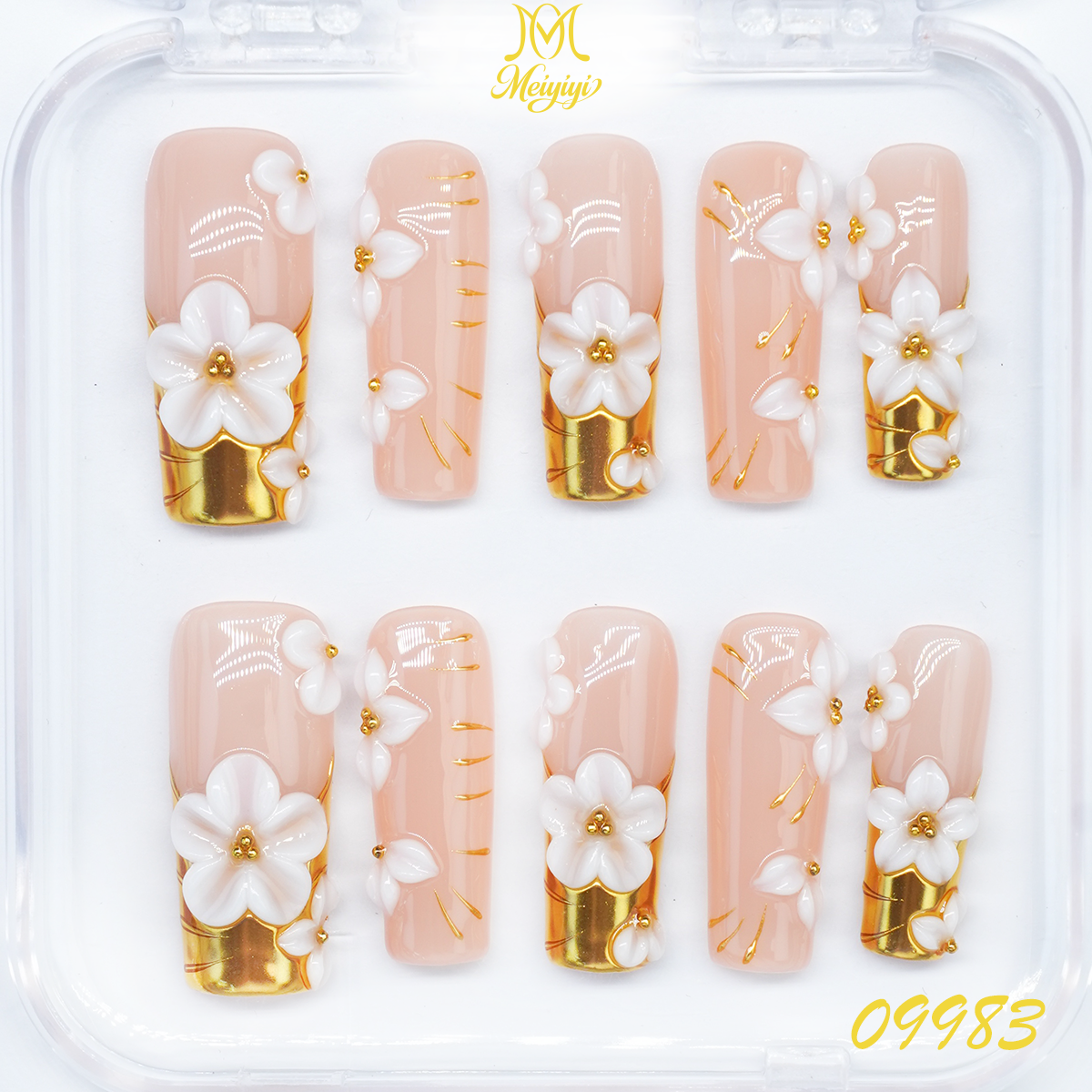 09983-MYY's designer original high-end design customized luxury hand-painted wearable nail art