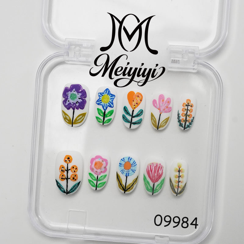 09984-MYY's designer original high-end design customized luxury hand-painted wearable nail art