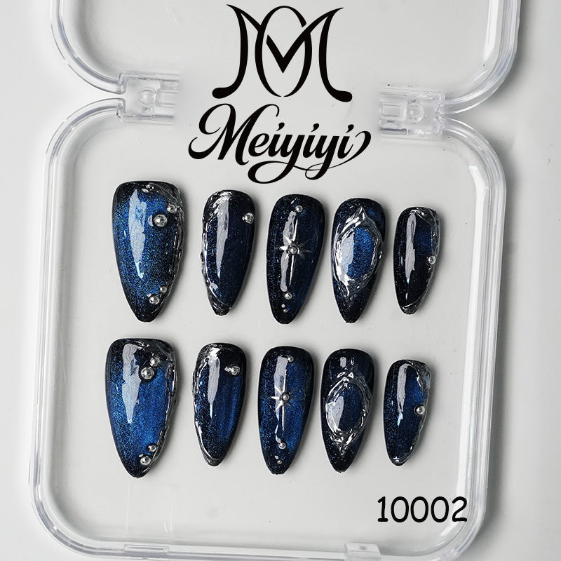 10002-MYY's designer original high-end design customized luxury hand-painted wearable nail art