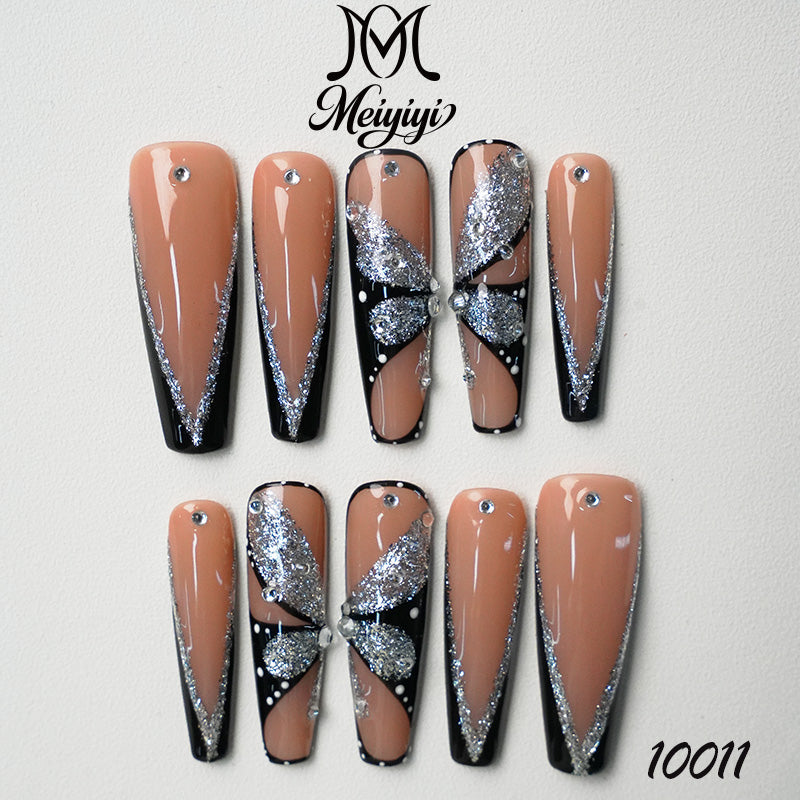 10011-MYY's designer original high-end design customized luxury hand-painted wearable nail art