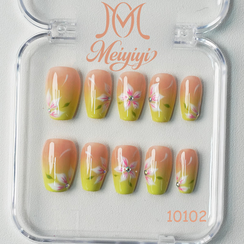 10102-MYY's designer original high-end design customized luxury hand-painted wearable nail art