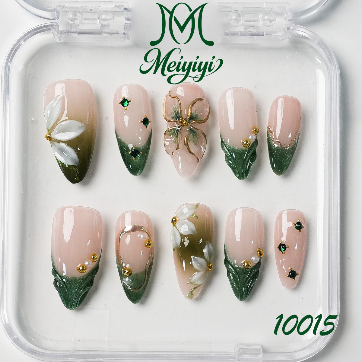 10015-MYY's designer original high-end design customized luxury hand-painted wearable nail art