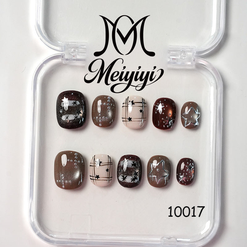 10017-MYY's designer original high-end design customized luxury hand-painted wearable nail art