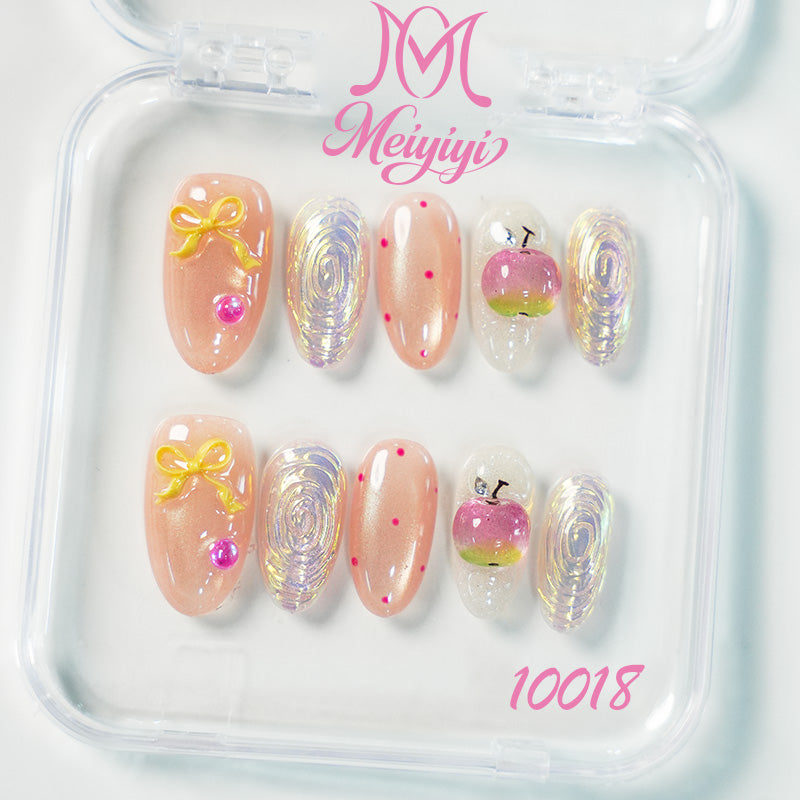 10018-MYY's designer original high-end design customized luxury hand-painted wearable nail art