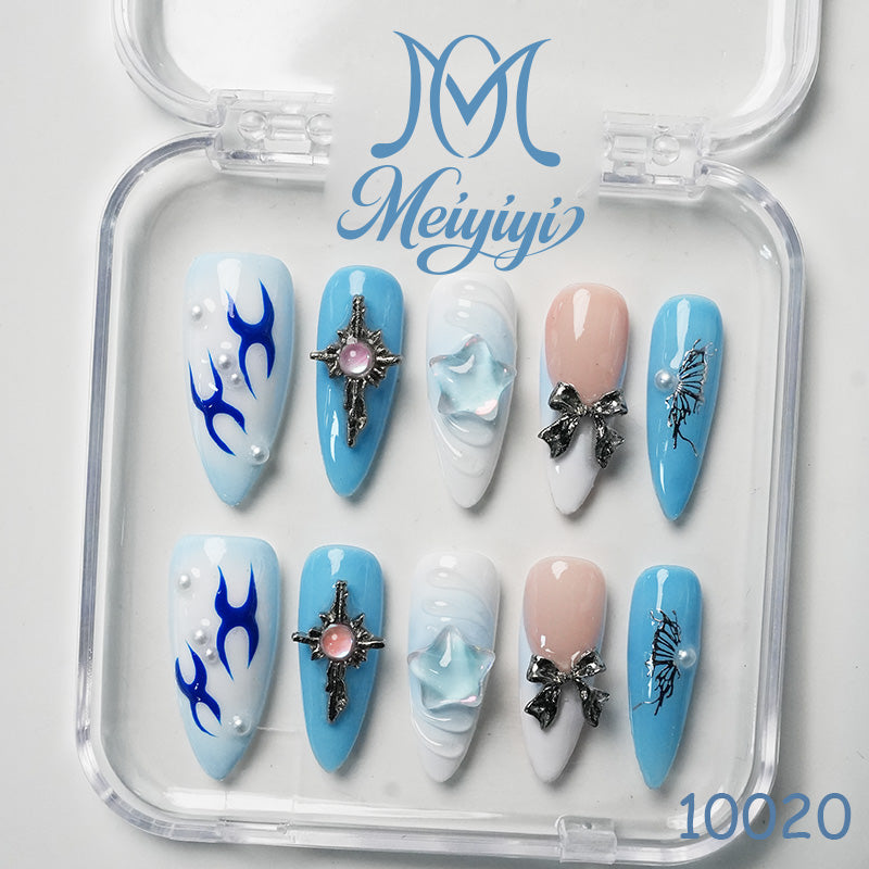 10020-MYY's designer original high-end design customized luxury hand-painted wearable nail art