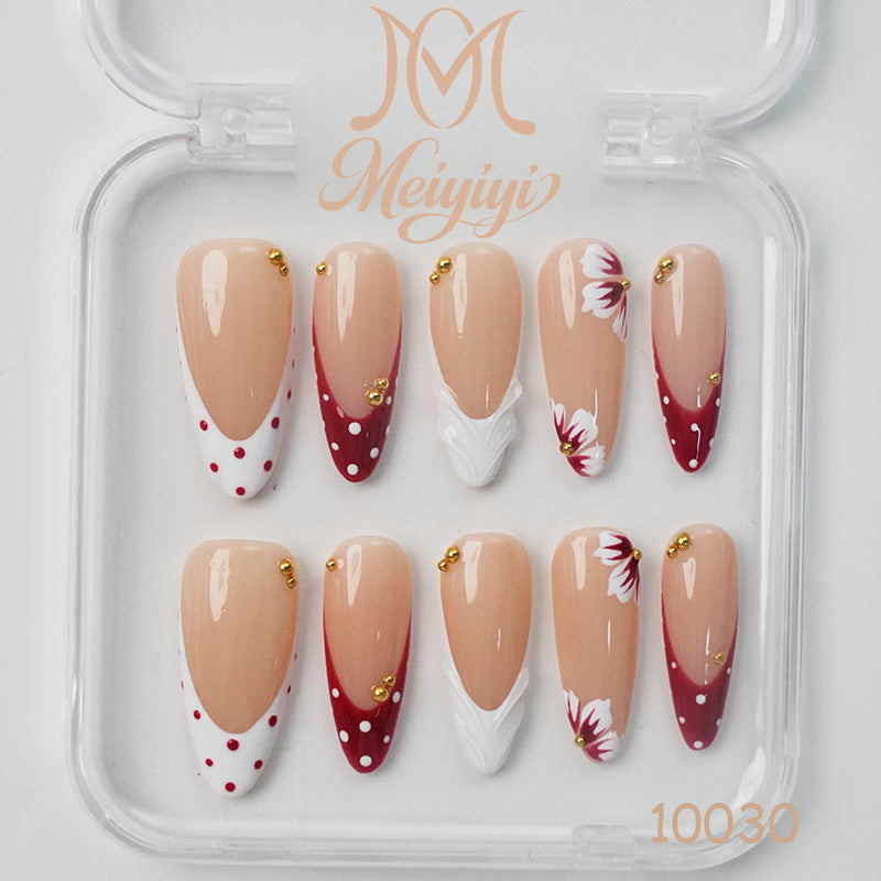 10030-MYY's designer original high-end design customized luxury hand-painted wearable nail art