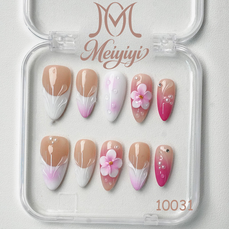 10031-MYY's designer original high-end design customized luxury hand-painted wearable nail art