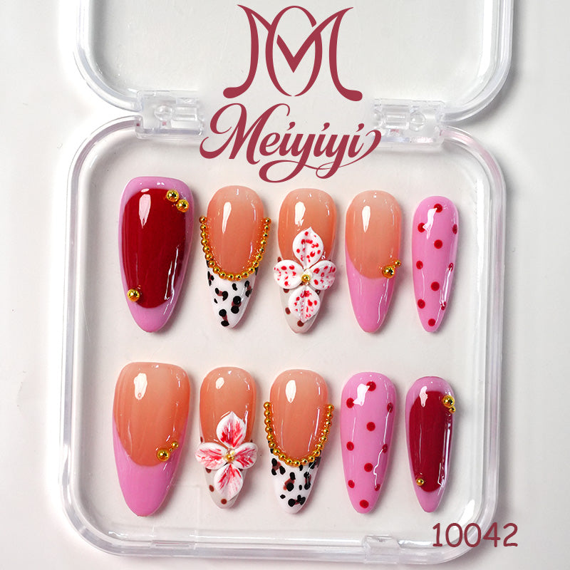 10042-MYY's designer original high-end design customized luxury hand-painted wearable nail art