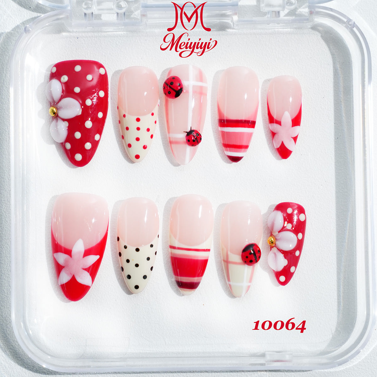 10064-MYY's designer original high-end design customized luxury hand-painted wearable nail art