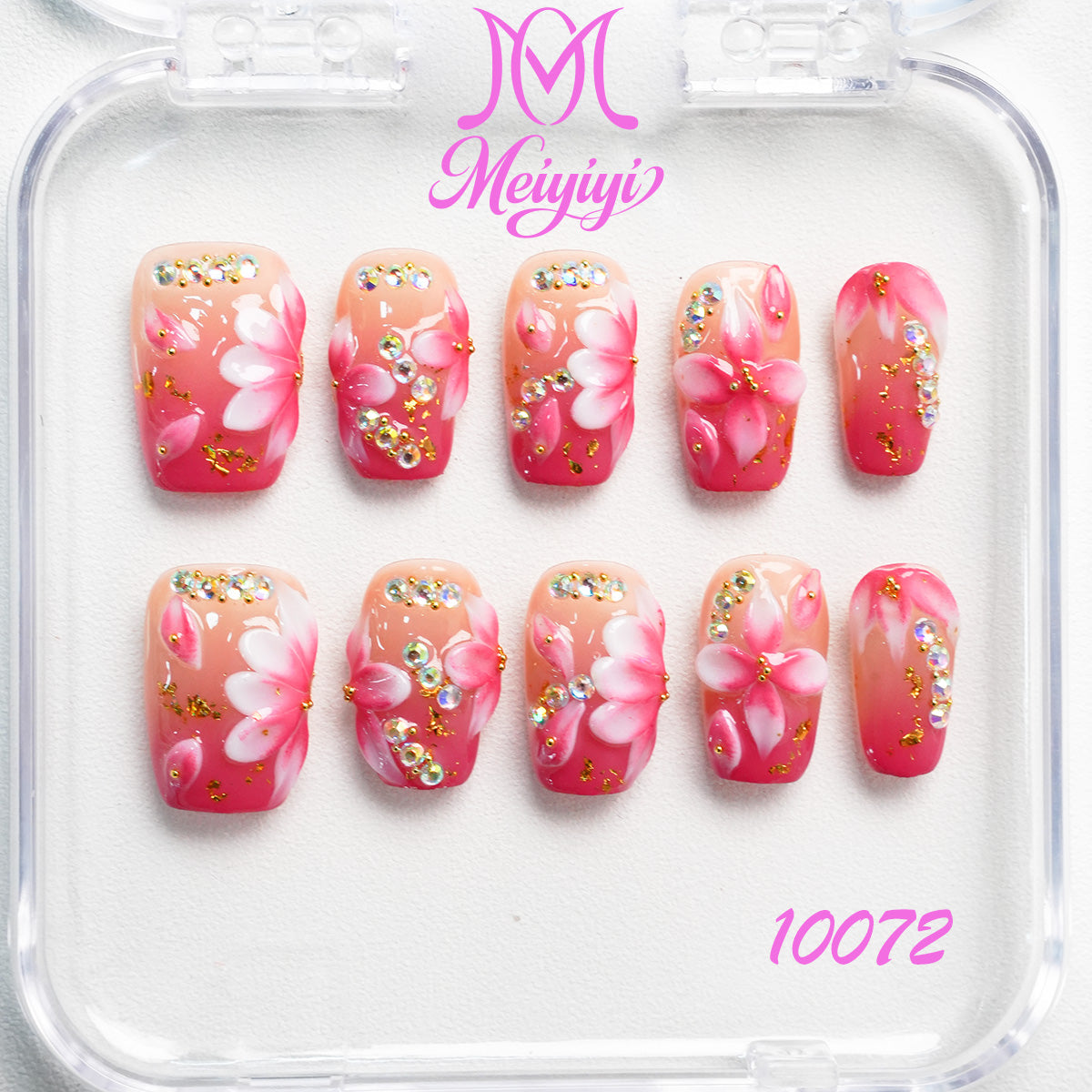 10072-MYY's designer original high-end design customized luxury hand-painted wearable nail art