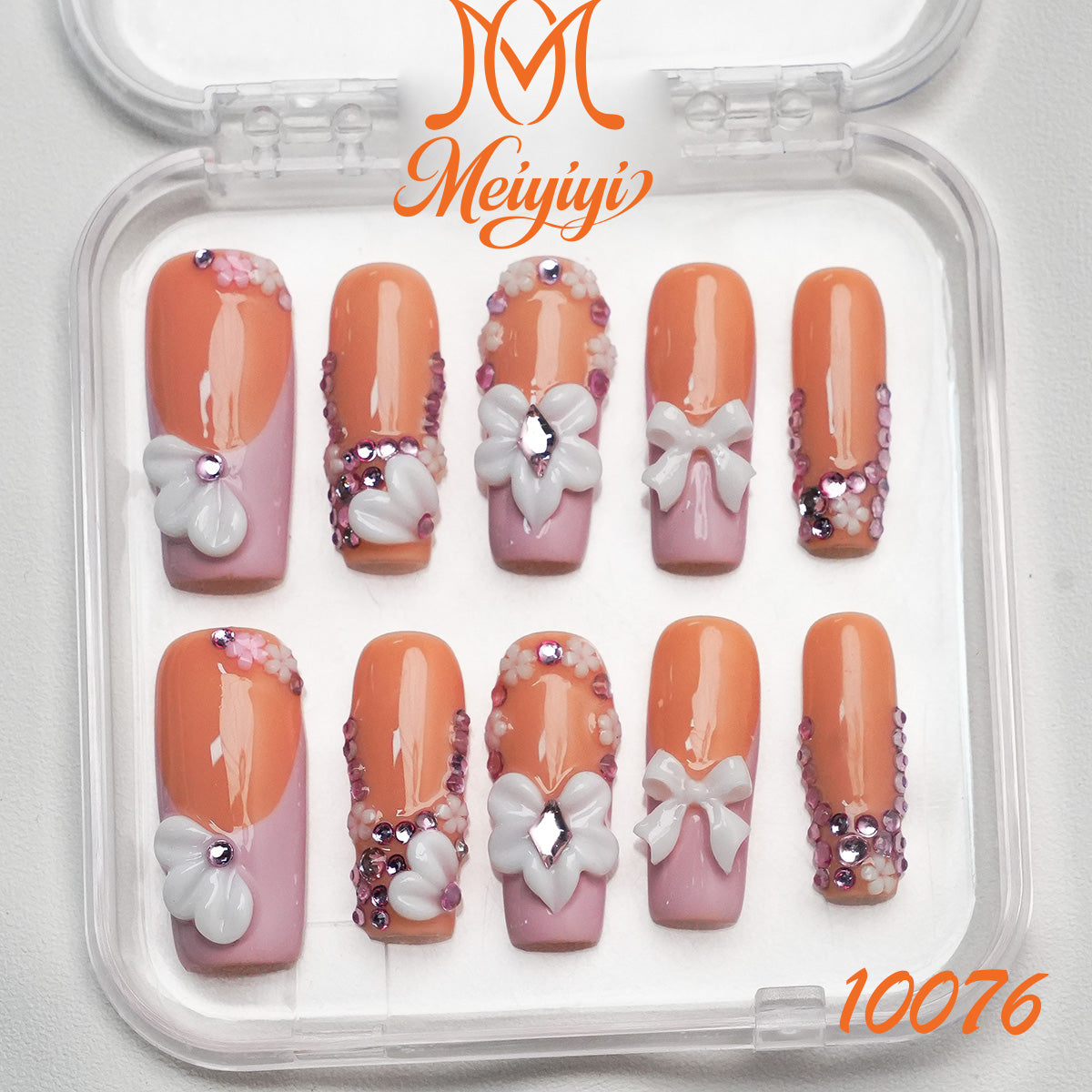 10076-MYY's designer original high-end design customized luxury hand-painted wearable nail art