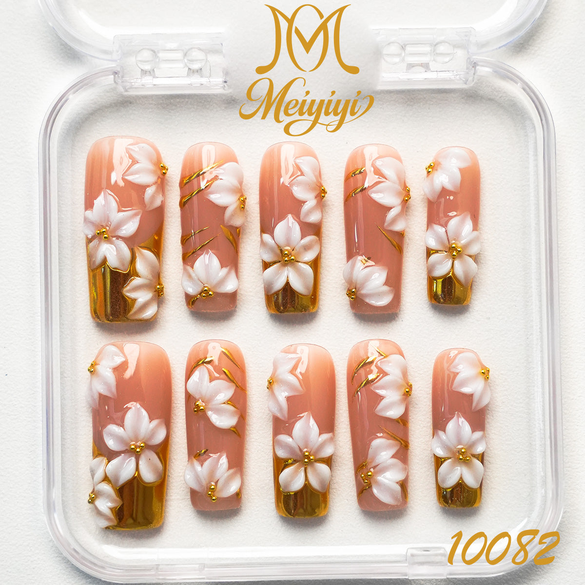 10082-MYY's designer original high-end design customized luxury hand-painted wearable nail art