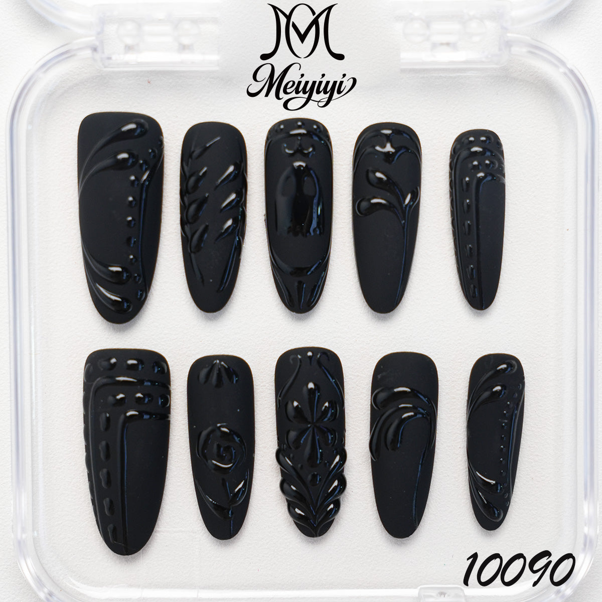 10090-MYY's designer original high-end design customized luxury hand-painted wearable nail art