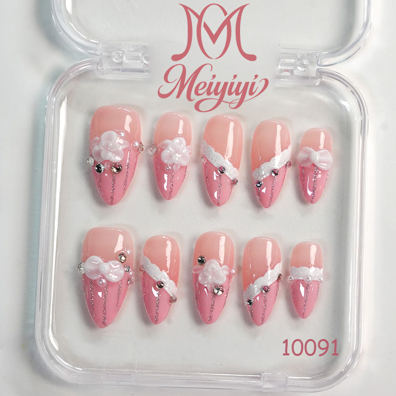 10091-MYY's designer original high-end design customized luxury hand-painted wearable nail art
