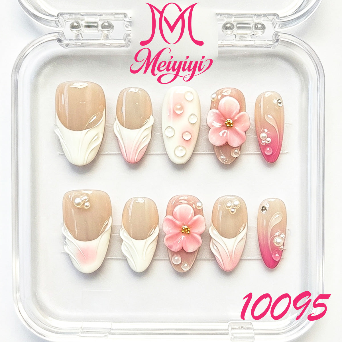 10095-MYY's designer original high-end design customized luxury hand-painted wearable nail art