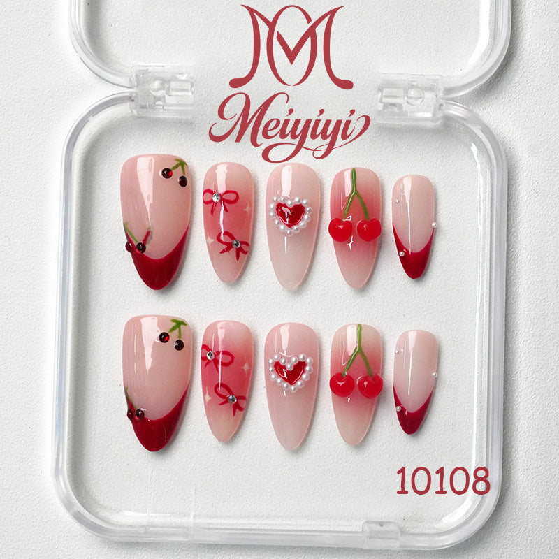 10108-MYY's designer original high-end design customized luxury hand-painted wearable nail art