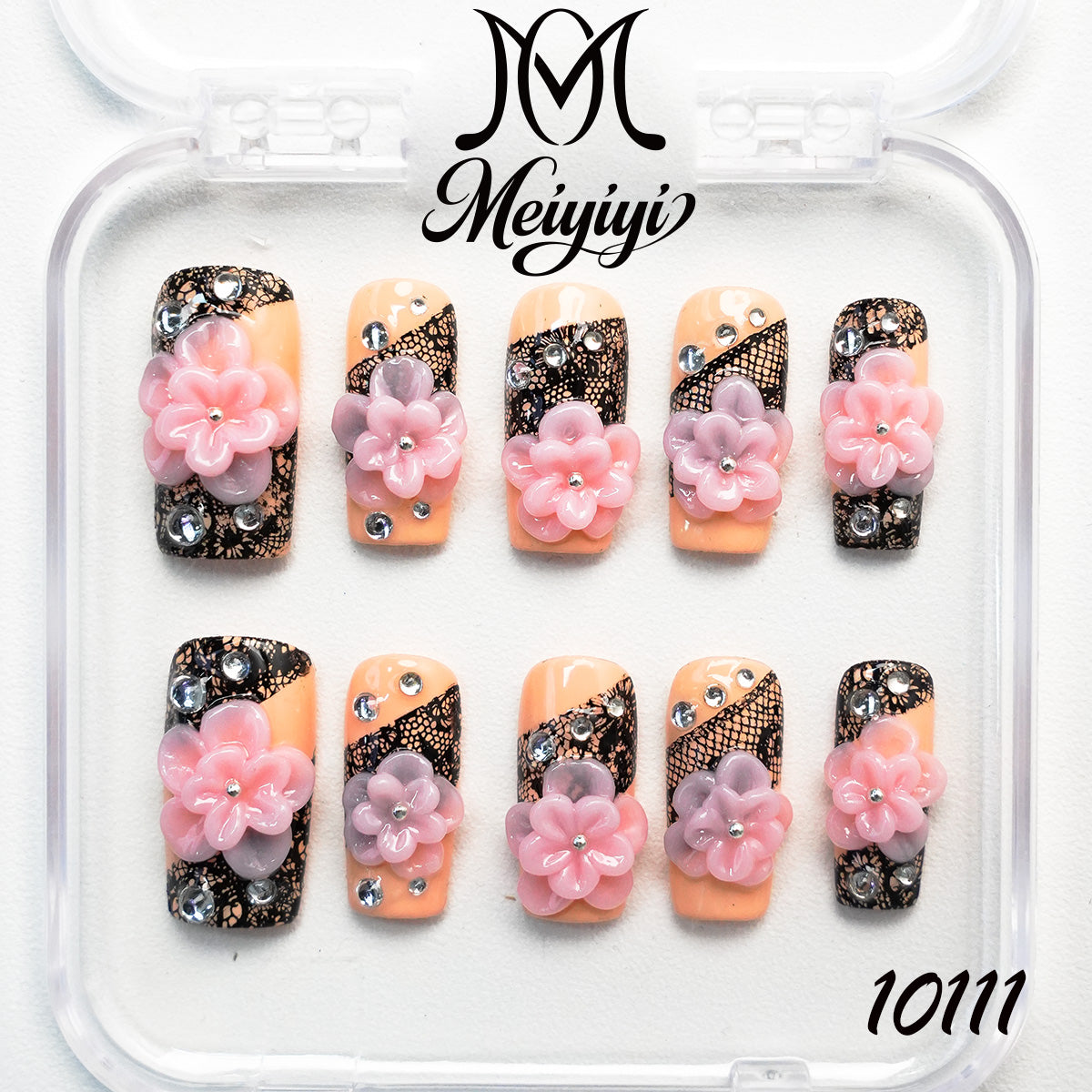 10111-MYY's designer original high-end design customized luxury hand-painted wearable nail art