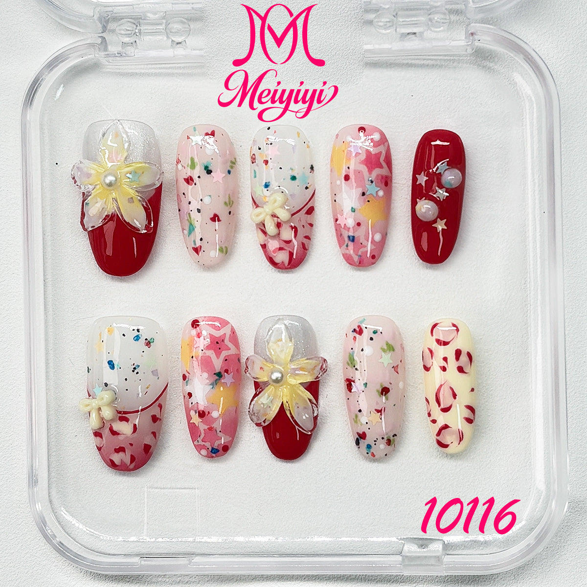 10116-MYY's designer original high-end design customized luxury hand-painted wearable nail art