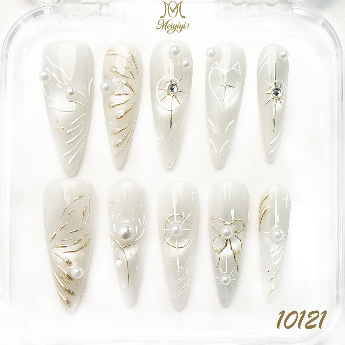 10121-MYY's designer original high-end design customized luxury hand-painted wearable nail art