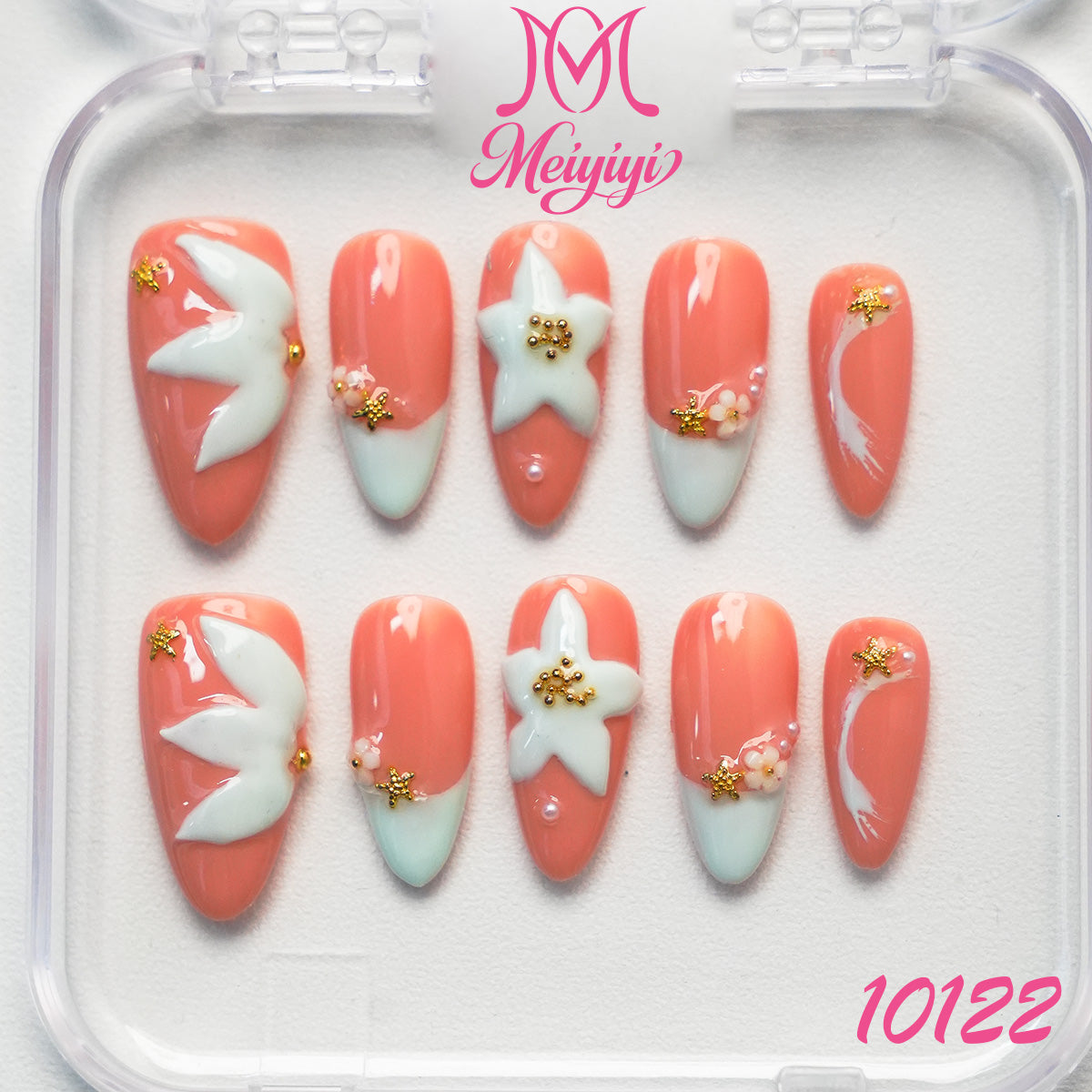 10122-MYY's designer original high-end design customized luxury hand-painted wearable nail art