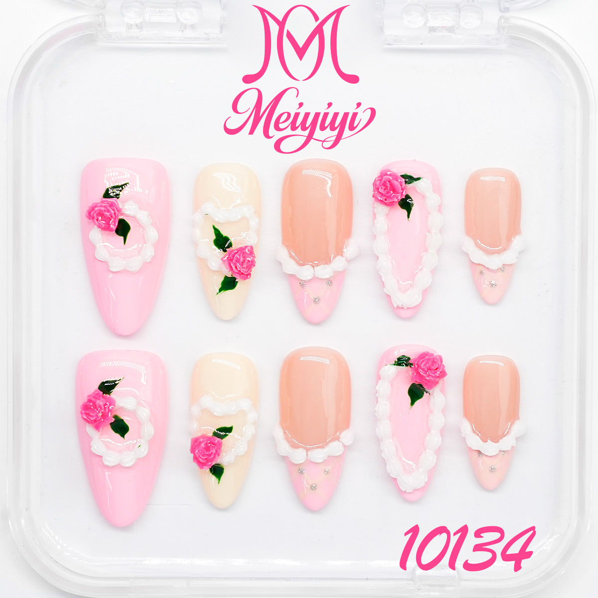 10134-MYY's designer original high-end design customized luxury hand-painted wearable nail art