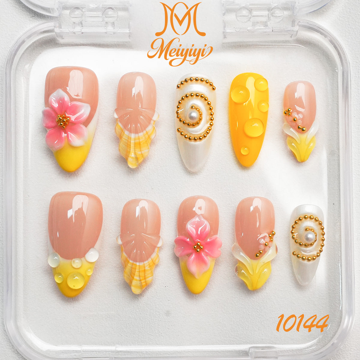 10144-MYY's designer original high-end design customized luxury hand-painted wearable nail art