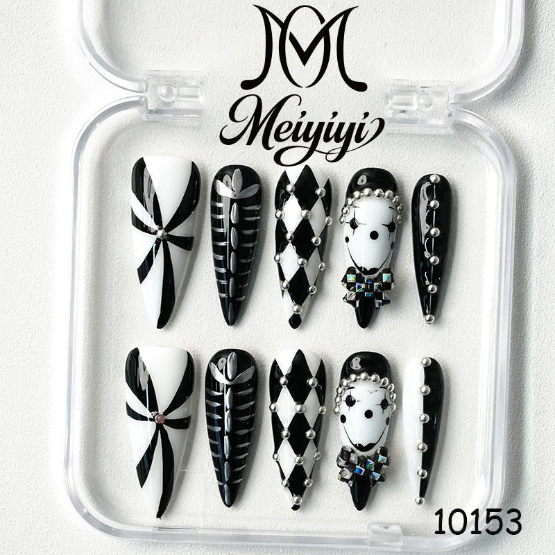 10153-MYY's designer original high-end design customized luxury hand-painted wearable nail art