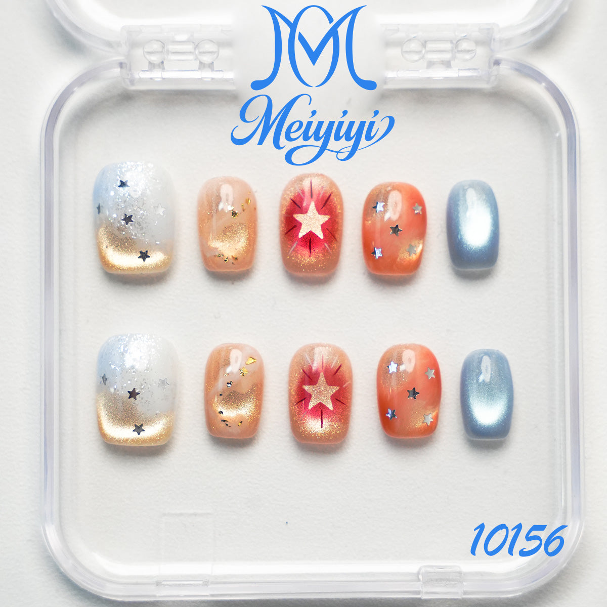 10156-MYY's designer original high-end design customized luxury hand-painted wearable nail art