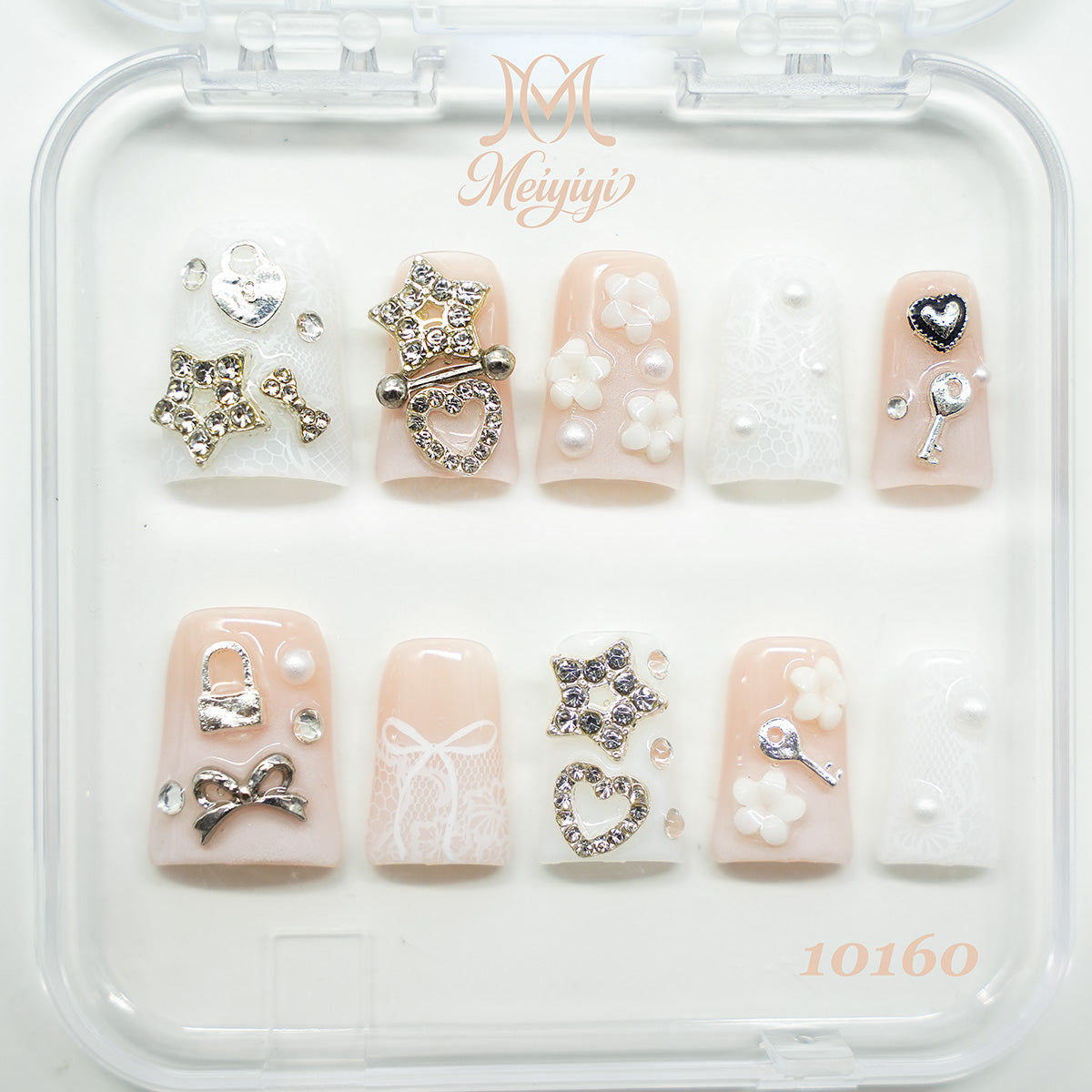 10160-MYY's designer original high-end design customized luxury hand-painted wearable nail art