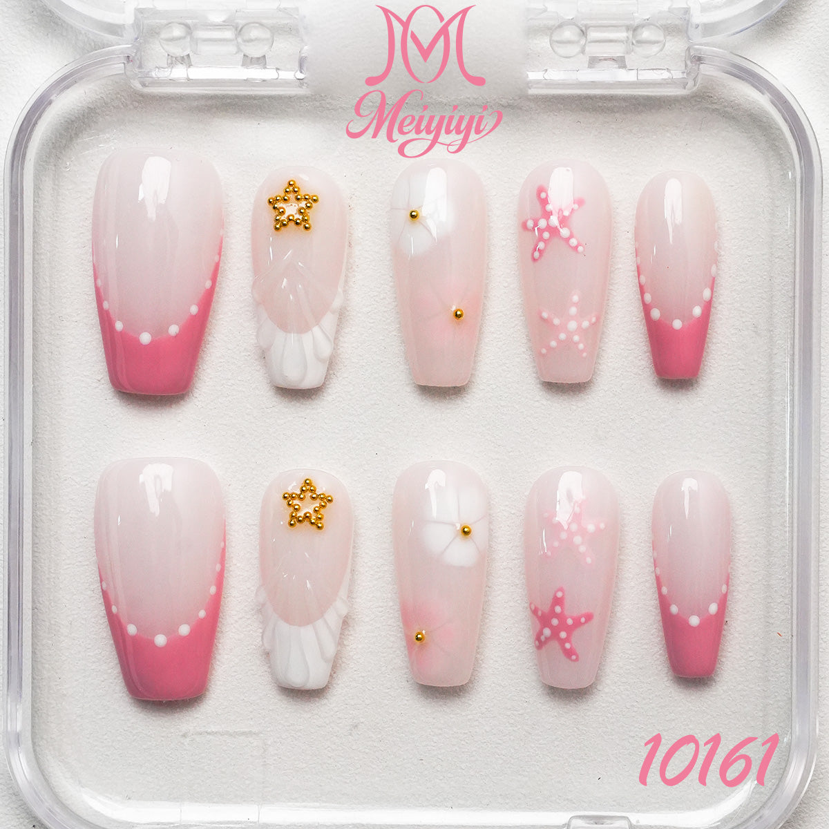 10161-MYY's designer original high-end design customized luxury hand-painted wearable nail art