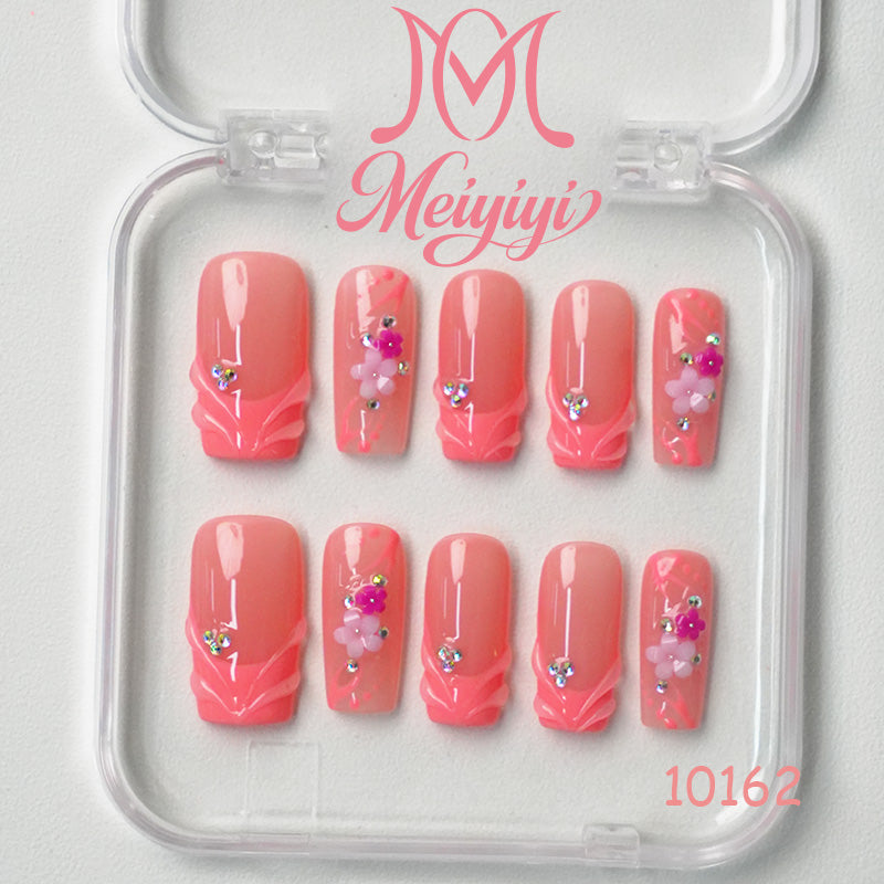 10162-MYY's designer original high-end design customized luxury hand-painted wearable nail art