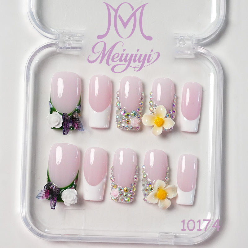 10174-MYY's designer original high-end design customized luxury hand-painted wearable nail art