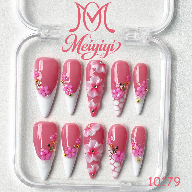 10179-MYY's designer original high-end design customized luxury hand-painted wearable nail art