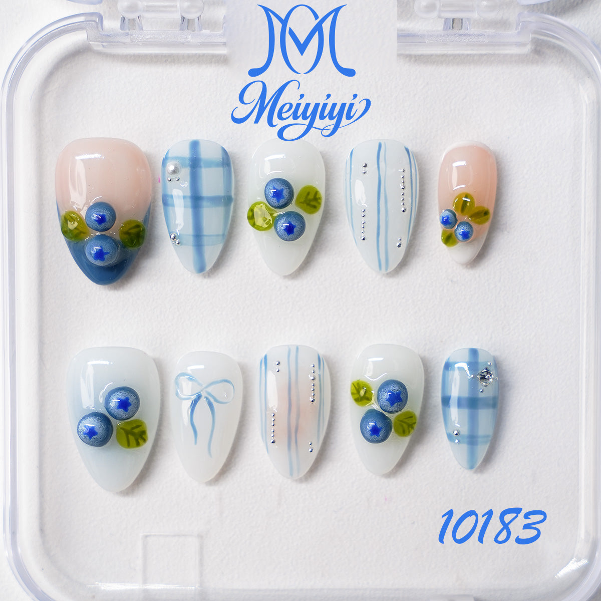 10183-MYY's designer original high-end design customized luxury hand-painted wearable nail art