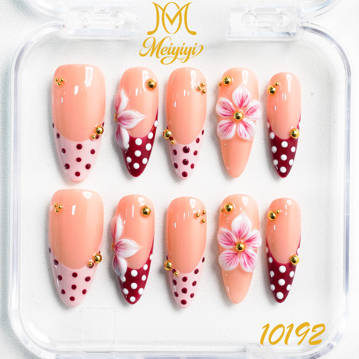 10192-MYY's designer original high-end design customized luxury hand-painted wearable nail art