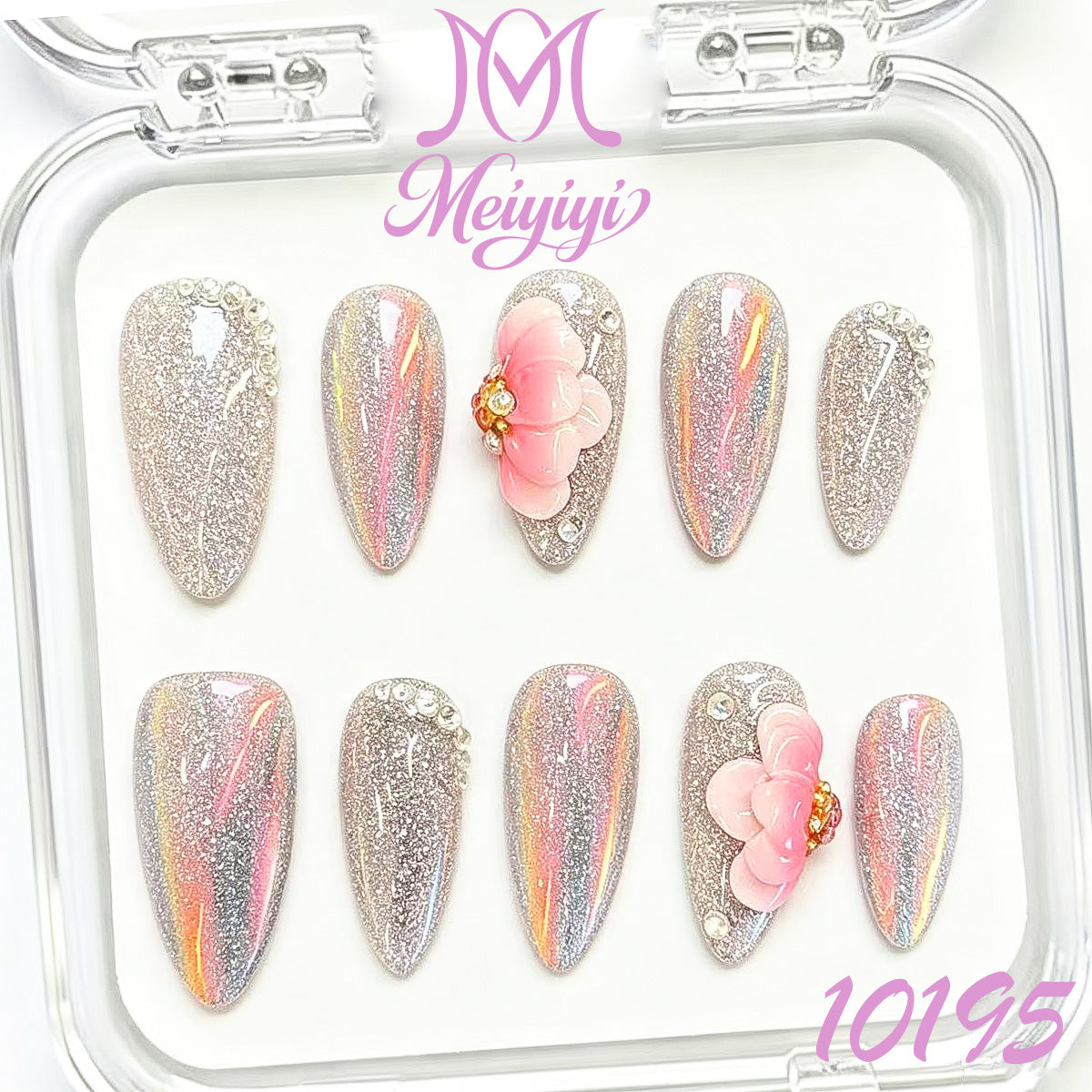10195-MYY's designer original high-end design customized luxury hand-painted wearable nail art