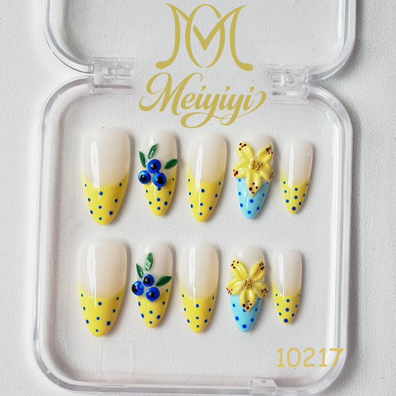 10217-MYY's designer original high-end design customized luxury hand-painted wearable nail art