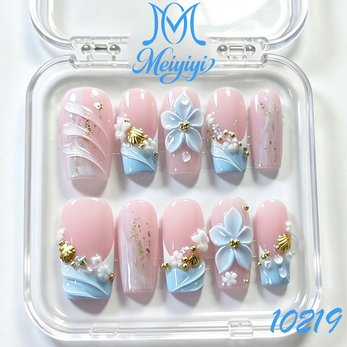 10219-MYY's designer original high-end design customized luxury hand-painted wearable nail art