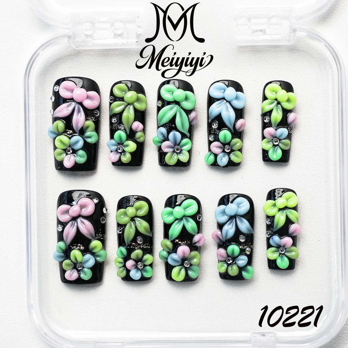 10221-MYY's designer original high-end design customized luxury hand-painted wearable nail art