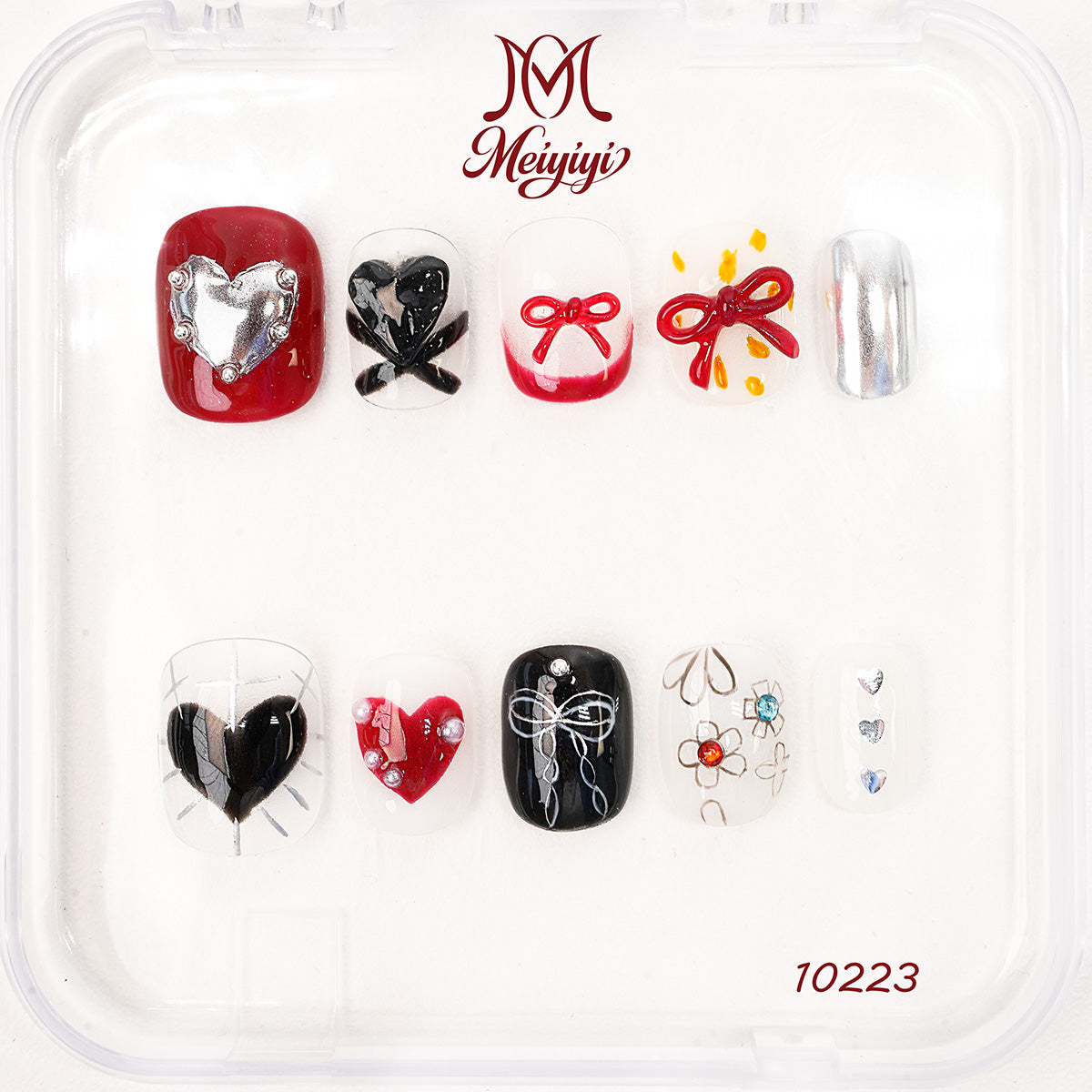 10223-MYY's designer original high-end design customized luxury hand-painted wearable nail art