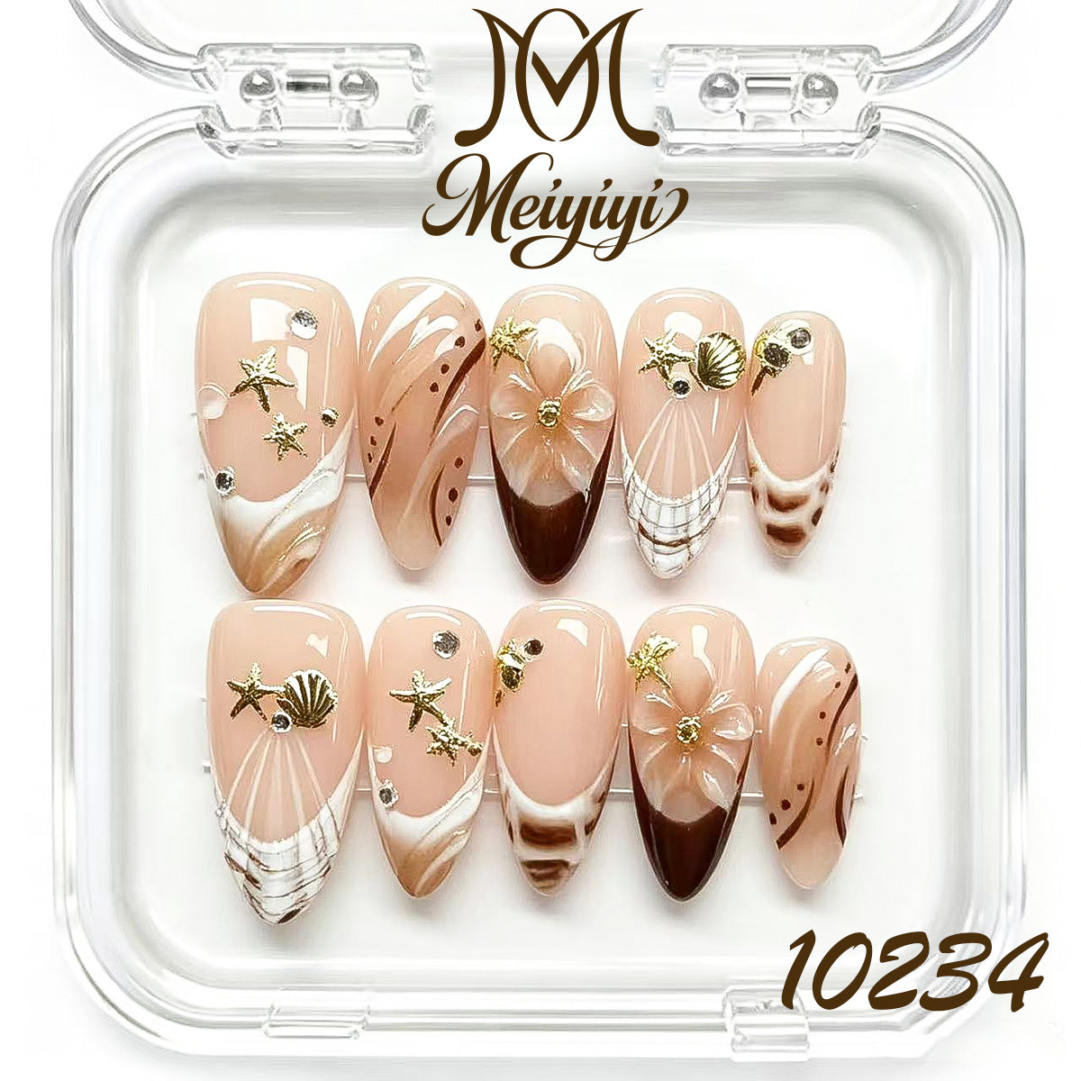 10234-MYY's designer original high-end design customized luxury hand-painted wearable nail art